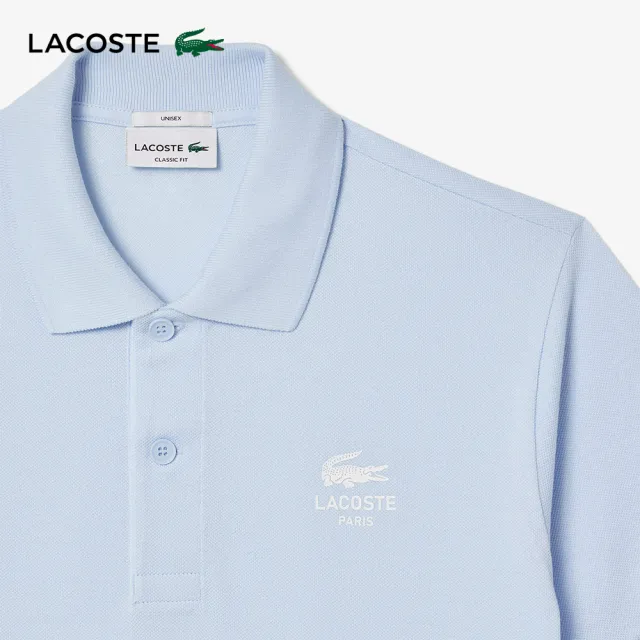 【LACOSTE】中性款-經典版型標誌印花L.12.12短袖Polo衫(淺藍色)