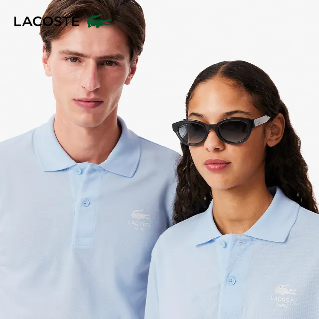 【LACOSTE】中性款-經典版型標誌印花L.12.12短袖Polo衫(淺藍色)
