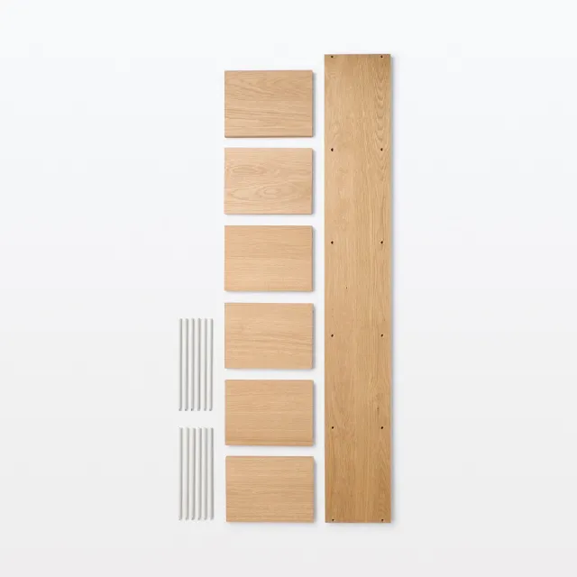 【MUJI 無印良品】自由組合層架橡木/5層/追加用(大型家具配送)