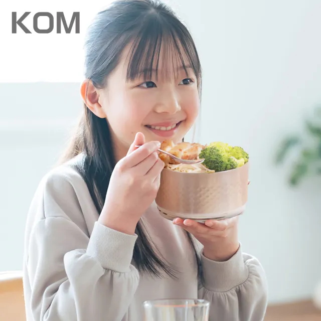 【KOM】角落小夥伴｜ECO易扣隔熱不鏽鋼便當盒14cm(飯碗/湯碗/菜盤/湯匙/隔熱套)