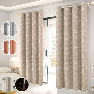 【BonBon naturel】全遮光侘寂風質感孔式加厚門簾/窗簾_130*210CM/一片入(全遮光/空調簾/門簾/窗簾)