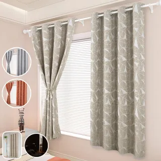 【BonBon naturel】全遮光侘寂風質感孔式加厚門簾/窗簾_130*165CM/二片入(全遮光/空調簾/門簾/窗簾)