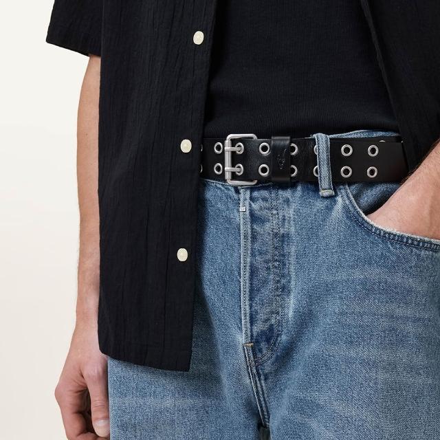 【ALLSAINTS】STURGE 金屬孔眼牛皮皮帶 M259XB