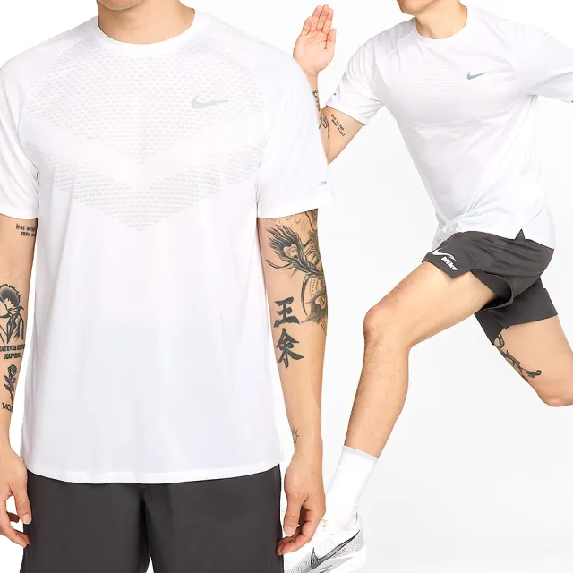 【NIKE 耐吉】As Nk Dfadv Stride Ss Top 男款 白色 排汗 支撐  運動 短袖 HV5204-100（其他規格）