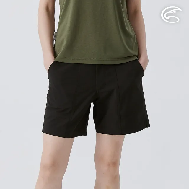 【ADISI】女彈性快乾五分短褲 AP2511050 黑色 S-2XL(透氣 吸濕排汗 速乾 輕量 休閒褲)