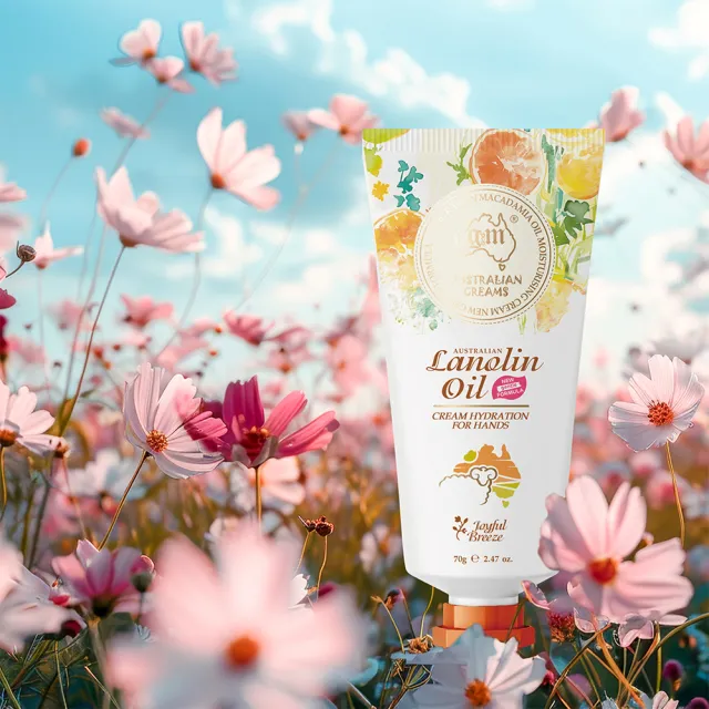 【澳洲 G&M】花漾水潤夏威夷果油綿羊護手霜含維他命E -喜悅微風(70g/支 4入組)