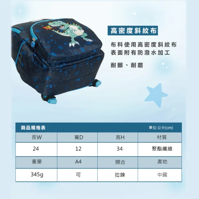 【IMPACT 怡寶】異想恐龍後背包-深藍 IMQ0003NY(★可裝A4書本 適合幼稚園上學使用★)