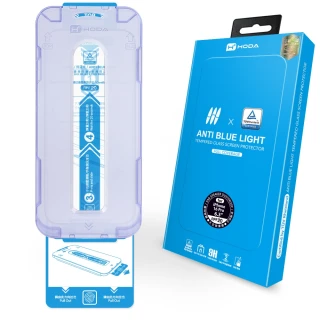 【hoda】iPhone 16 / 15 系列 德國萊因認證抗藍光玻璃保護貼(附無塵太空艙貼膜神器)  