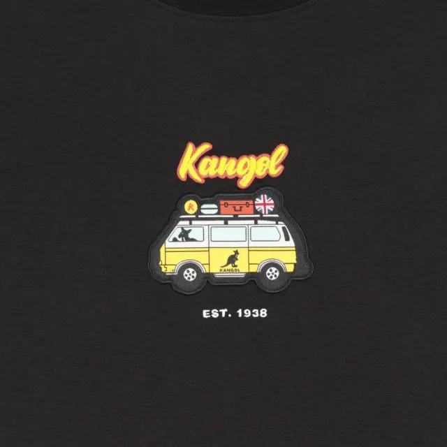 【KANGOL】短T 黑色 巴士趣味 短袖 上衣 中性(6525101420)