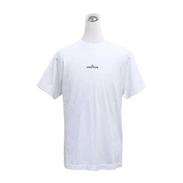 【Stone Island】Stone Island 後背浮雕十字羅盤圖案純棉短袖T恤(男款/白)