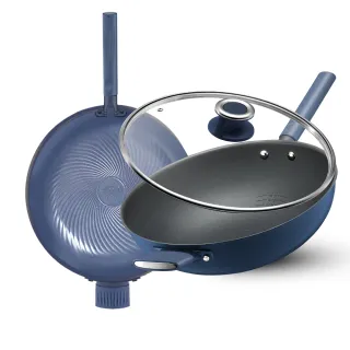 【ASD 愛仕達】鈦晶0塗層不沾炒鍋34cm