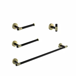 【BaNSO】【含安裝】滾花質感衛浴四件組