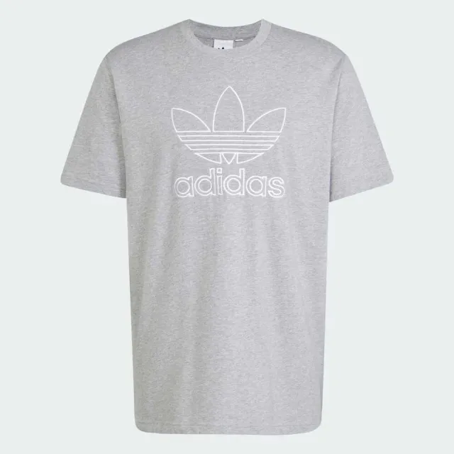 【adidas 愛迪達】Outl Tref Tee 男 T恤 運動上衣 休閒短袖 灰 亞版(JP1087)