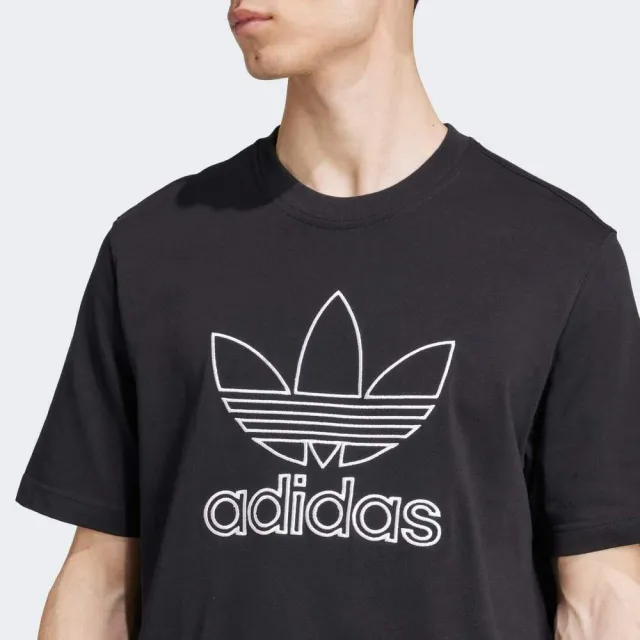 【adidas 愛迪達】Outl Tref Tee 男 T恤 運動上衣 休閒短袖 黑 亞版(JP1088)