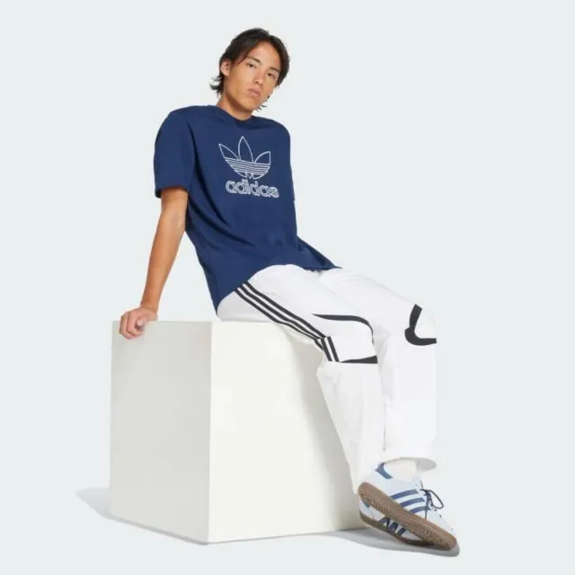 【adidas 愛迪達】Outl Tref Tee 男 T恤 運動上衣 休閒短袖 藍 亞版(JP1089)
