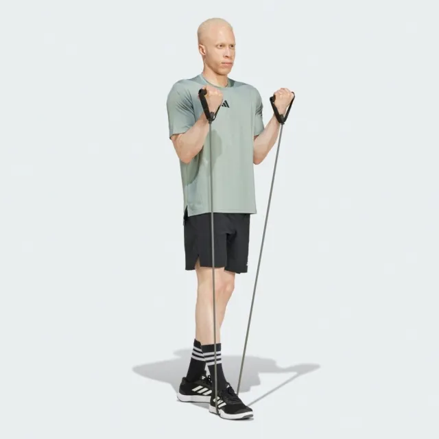 【adidas 愛迪達】D4t Int. Tee 男 T恤 運動上衣 休閒短袖 訓練 吸濕排汗 綠 亞版(JI8187)