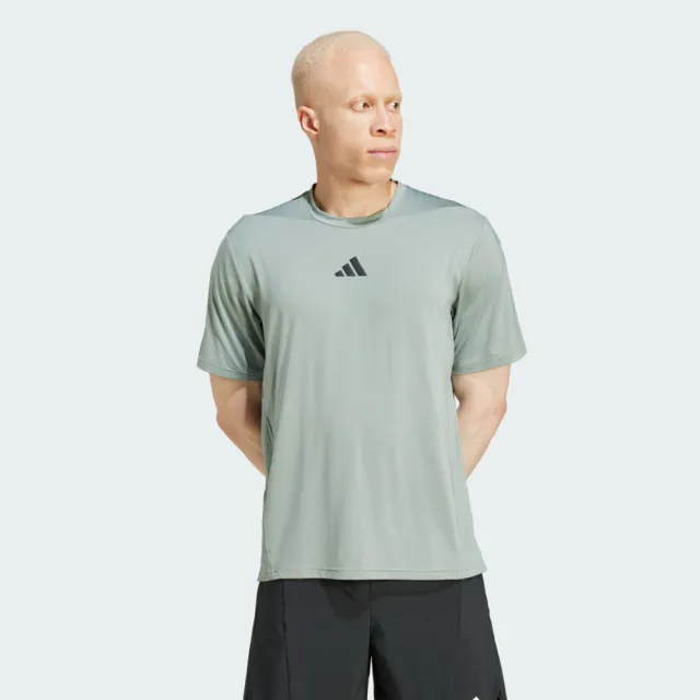 【adidas 愛迪達】D4t Int. Tee 男 T恤 運動上衣 休閒短袖 訓練 吸濕排汗 綠 亞版(JI8187)