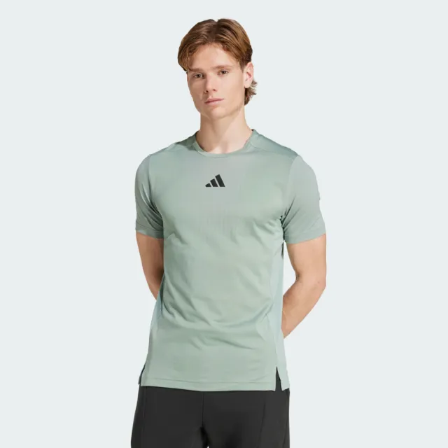 【adidas 愛迪達】Airchill Tee 男 T恤 運動上衣 休閒短袖 訓練 吸濕排汗 綠 亞版(JI8197)