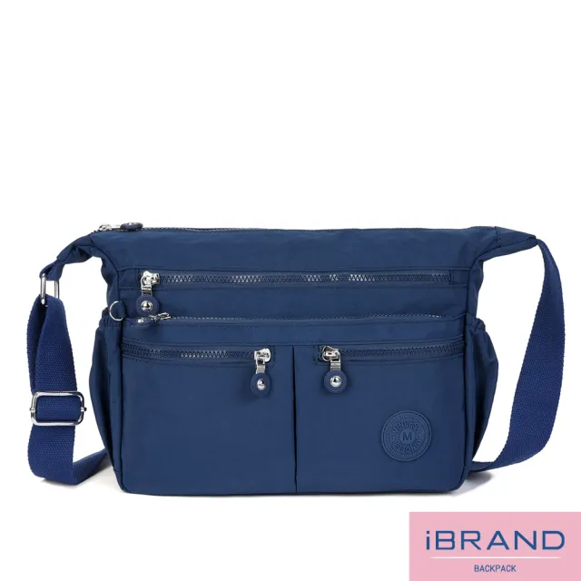 【iBrand】百搭實用多收納側斜背包/肩背包/防潑水尼龍(防水包 多款多色任選)