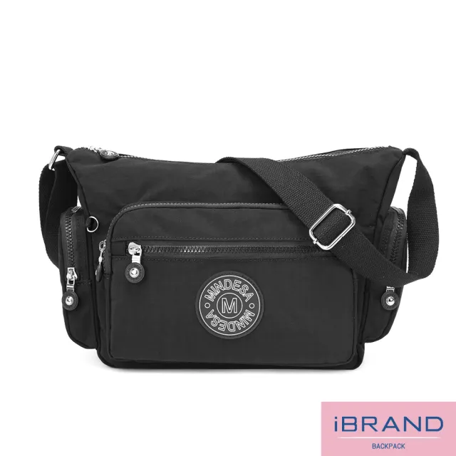 【iBrand】百搭實用多收納側斜背包/肩背包/防潑水尼龍(防水包 多款多色任選)