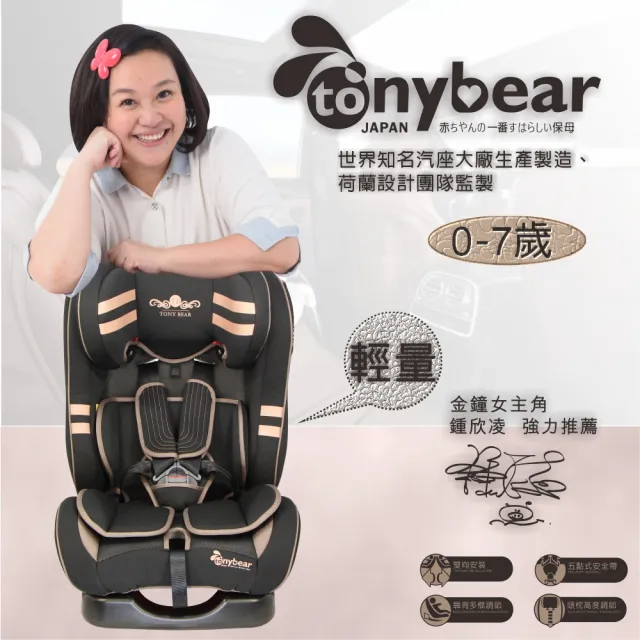 【Tony Bear 湯尼熊】0-7雙向輕量汽座