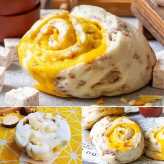 【日光豆漿】濃郁乳酪起司饅頭12顆組(台農57號地瓜乳酪饅頭 芋頭起司饅頭 兩款任選)