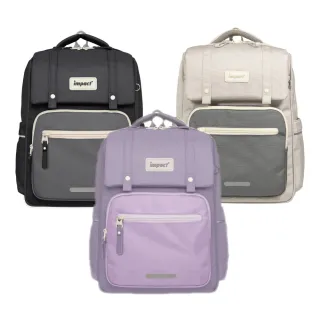 【IMPACT 怡寶】莫蘭迪色系列經典學院護脊書包-曜石黑／柔霧紫／麥田米(國小 小學 兒童 學生)