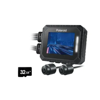 【寶麗萊】含安裝 MS210WG 新巨蜂鷹 機車HDR夜視雙鏡頭行車記錄器-內附32G卡(行車紀錄器)