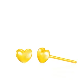 【Just Gold 鎮金店】金戀 黃金耳環(網路限定)