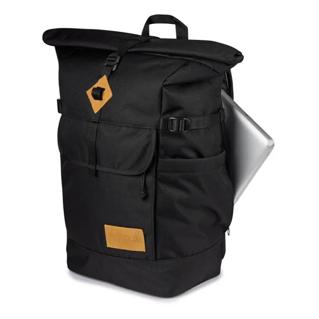【JANSPORT】雙11 HATCHET ROLLTOP 捲蓋式後背包 經典黑(JS0A86DK011)