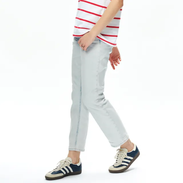 【NAUTICA】官方旗艦 女裝 修身九分牛仔長褲(淺藍色)
