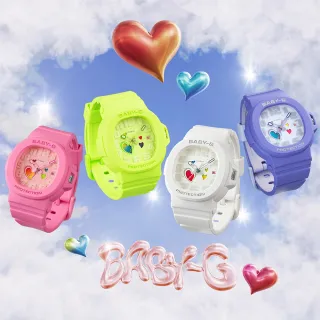 【CASIO 卡西歐】BABY-G 俏皮愛心繽紛變色電子手錶 4色可選(BGA-10-3A/BGA-10-4A/BGA-10-6A/BGA-10-7A/速)