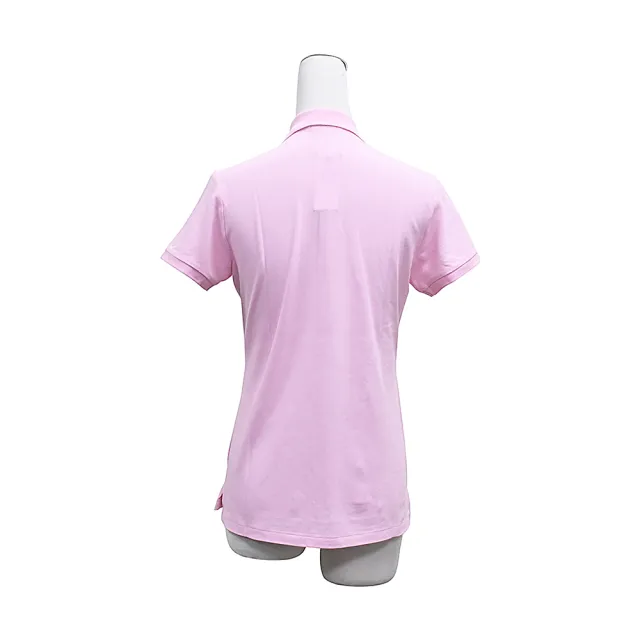 【RALPH LAUREN】POLO RALPH LAUREN經典深藍色小馬棉質混紡修身短袖POLO衫(女款/粉)