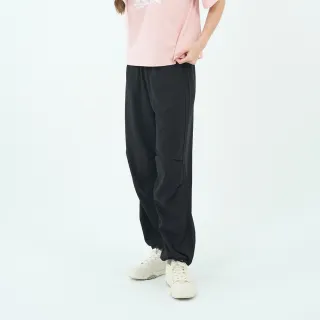 【GIORDANO 佐丹奴】女裝輕薄四面彈力休閒褲(09 標誌黑)