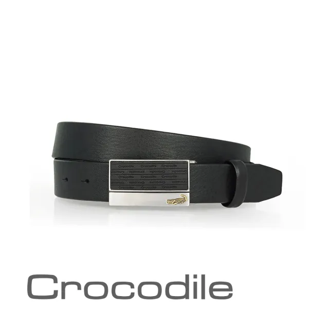 【Crocodile】雙11 鱷魚皮件 自動扣皮帶 男生皮帶 32mm-0101-40051-黑色(真皮自動皮帶 男生送禮