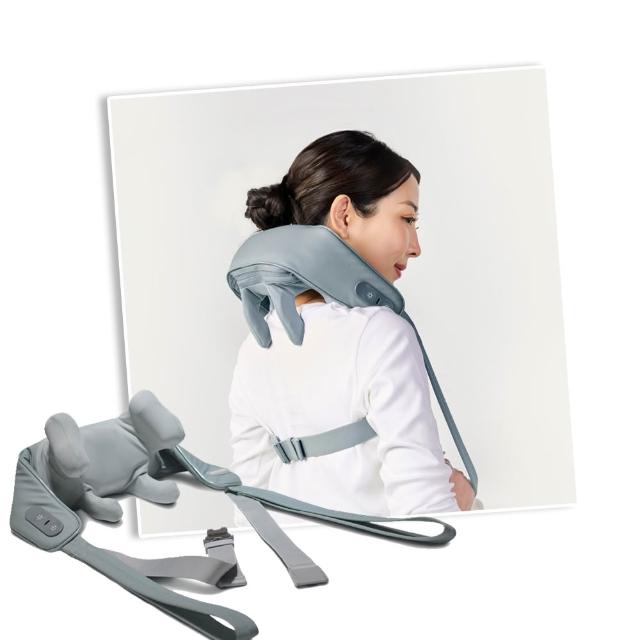 【HEALTHPIT】輕肩自在 免手持頸肩按摩器 HH-562(無線隨處使用/手拉式設計)