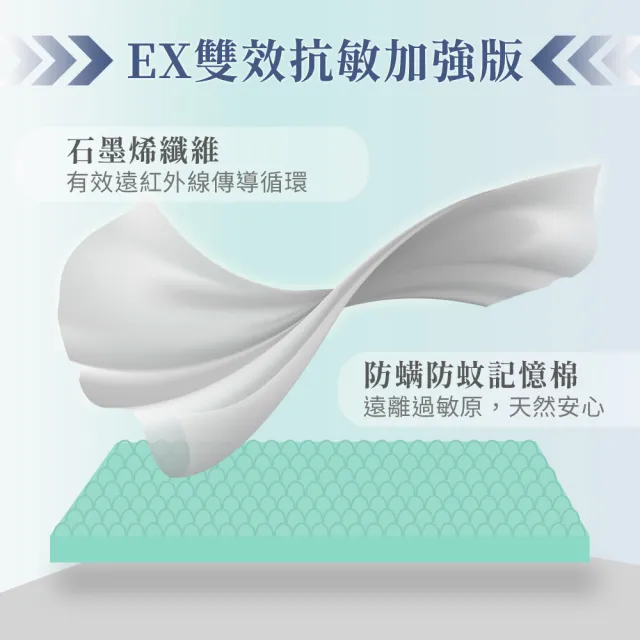 【LooCa】加大6尺 石墨烯EX防蹣11cm記憶床墊180x188cm｜宿舍床墊推薦