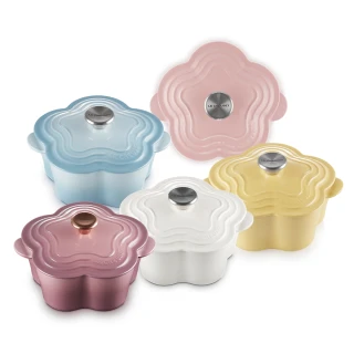 【Le Creuset】琺瑯鑄鐵鍋山茶花鍋20cm(甜心粉/海岸藍/棉花白/含羞草黃/錦葵紫 5色選1)