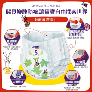 【麗貝樂】敢動褲褲型5-7號L-XXL紙尿褲/尿布(箱購)