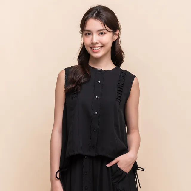 【perng yuh 芃諭名品】*獨感風格 雪紡 無袖上衣(2025 SS Collection|4A春夏新品上市)