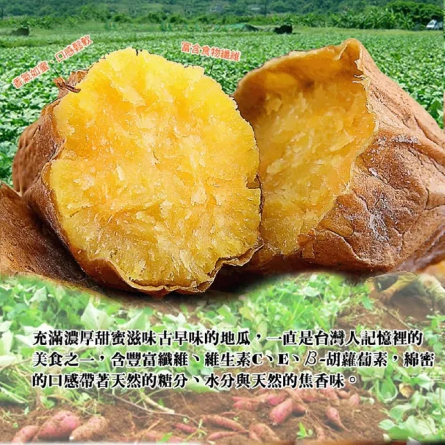 【綠之醇】冰烤地瓜-6包組(1000g±10%/包/番薯/台農57)