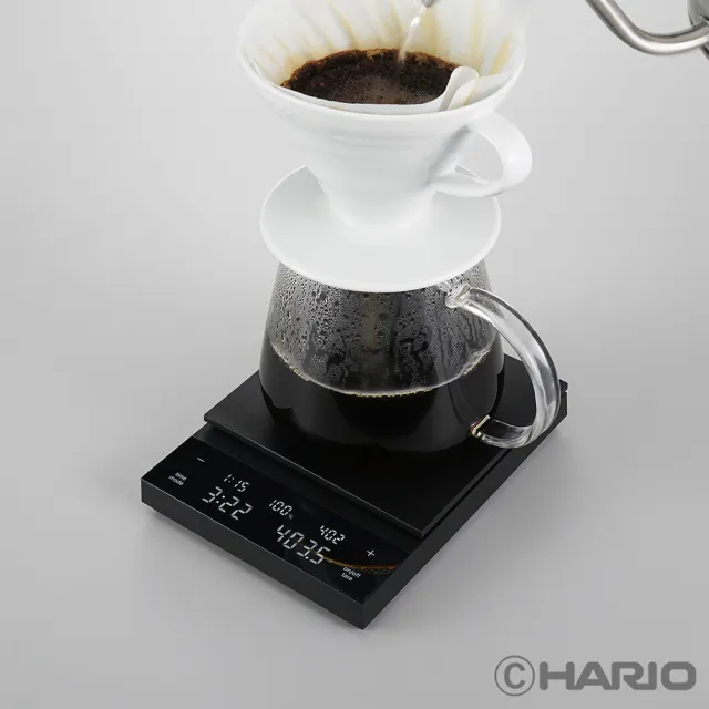 【HARIO】北極星咖啡計時電子秤(新創 粉水比功能 / 黑白任選)