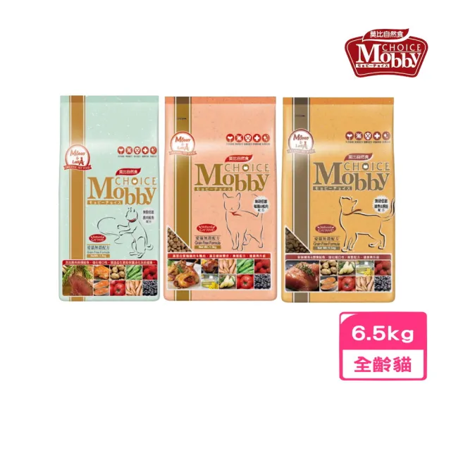 【Mobby 莫比】2包組-無穀愛貓配方6.5kg(貓飼料/鹿肉鮭魚/鵪鶉鴨肉/鱒魚馬鈴薯)