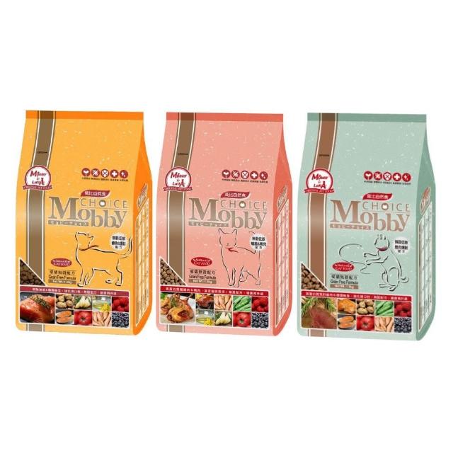 【Mobby 莫比】2包組-無穀愛貓配方 1.5kg（鹿肉鮭魚/鵪鶉鴨肉/鱒魚鮭魚）(貓糧、貓飼料、貓乾糧)