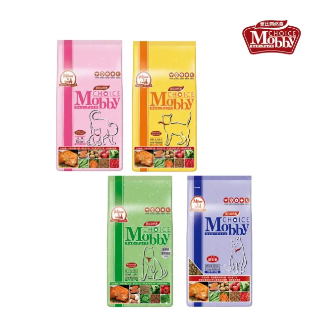 【Mobby 莫比】2包組-專業配方貓糧7.5kg（幼母貓/成貓化毛/低卡成貓/挑嘴成貓）