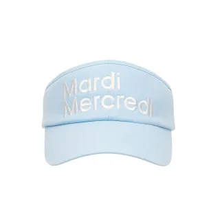【MARDI MERCREDI】空頂防曬遮陽帽 天空藍色 經典象牙白刺繡LOGO 休閒風 SUN VISOR