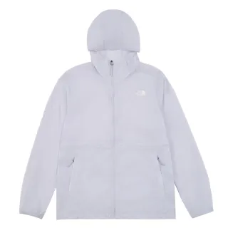 【The North Face 官方旗艦】北面女款灰色UPF防曬可收腰防風外套｜8C130TI