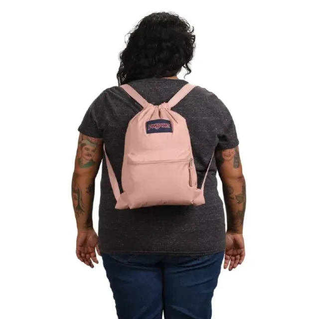 【JANSPORT】DRAW SACK 束口袋背包 玫瑰粉(JS0A83LQ7N8)