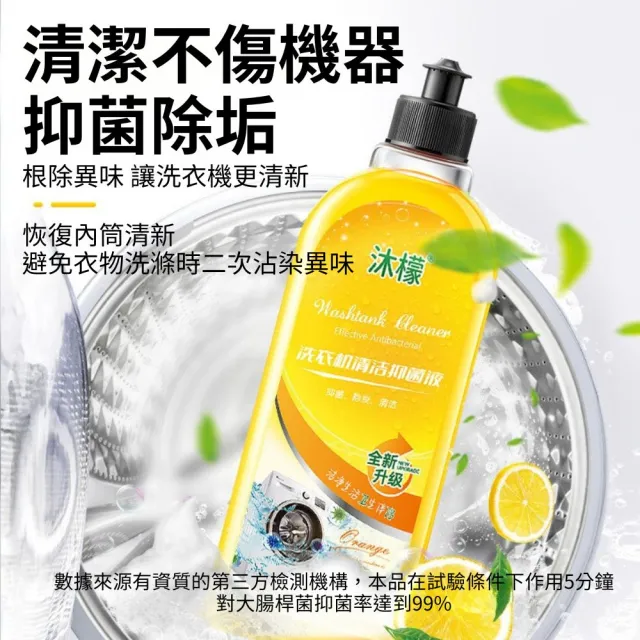 【潔淨專家】沐檬洗衣機清潔抑菌液500ml-3入組(洗槽劑 去污劑 除菌除垢)