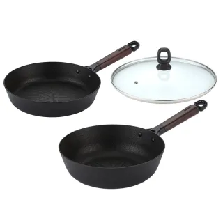 【HAPPYCALL】石墨烯IH鈦熔岩不沾雙鍋含蓋26cm組(26cm炒鍋/26cm平底鍋/鍋蓋/電磁爐適用)